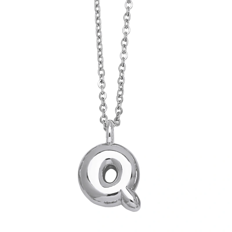 European and American hot-selling jewelry 26 English letters pendant necklace hip-hop smooth gold-plated clavicle chain nkp13