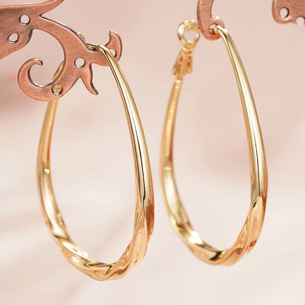 Trendy Asian-style earrings for women, large, medium, and small, spiral, Middle Eastern style