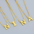 Jewelry 26 English letters necklace personality simple glossy letter pendant clavicle chain female nks17