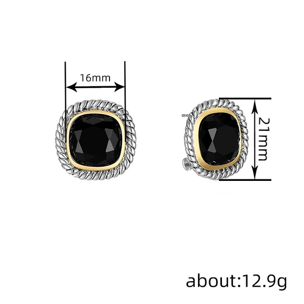  Direct sales of elegant earrings for women, two-tone, elegant business accessories, personalized light luxury style, wholesale direct sales