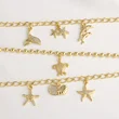 AS jewelry ocean style starfish pendant bracelet copper gold-plated bracelet bra79 bracelet