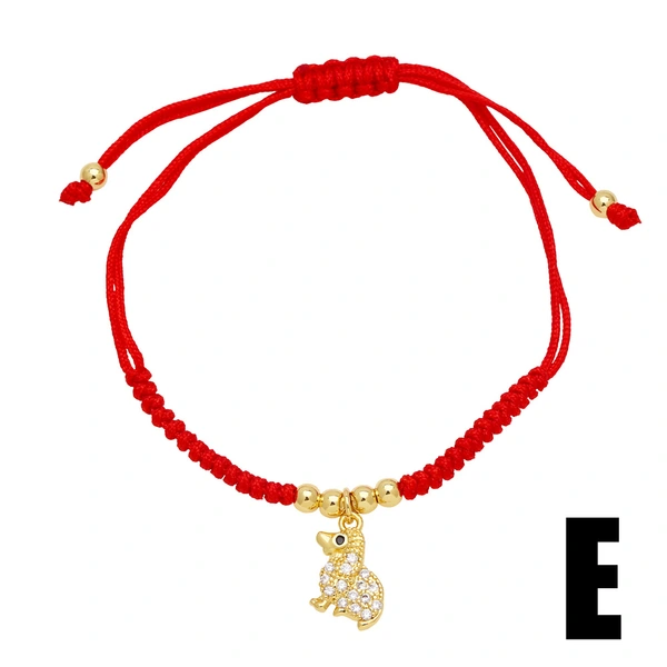 European and American hot-selling red string animal bracelet fashionable simple bird whale gold-plated bracelet bracelet female brm15