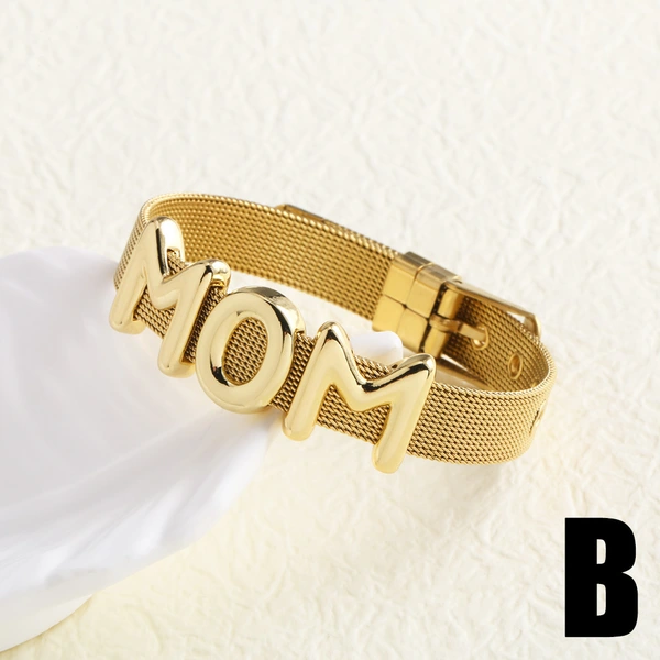 AS jewelry hot style alphabet strap Mother's Day mama gift bracelet hand jewelry female brb24