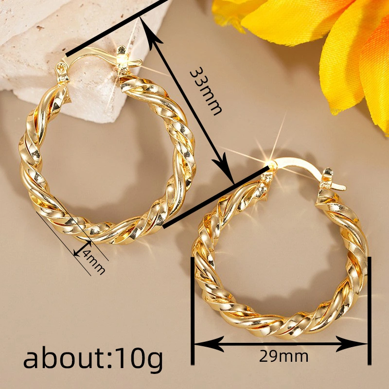 Middle Eastern metal spiral earrings high-end trendy girl jewelry y2k Asian style street style