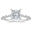  New luxury high-end jewelry celebrity super sparkling diamond engagement ring geometric square ring