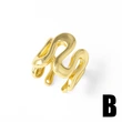 AS jewelry hot style smooth irregular ring female gold-plated flower opening ring rir83