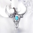  Retro bull head necklace exaggerated domineering personality trendy men's pendant European and American fashion hip-hop punk style necklace