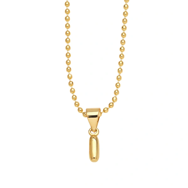 Hot sale 26 letters necklace female copper plated real gold polished letter pendant clavicle chain nkq67