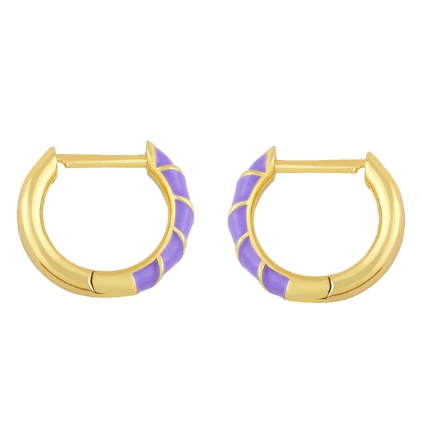 Clearance color oil drop earrings cold style geometric small ear ring ear buckle European and American jewelry accessories erx89