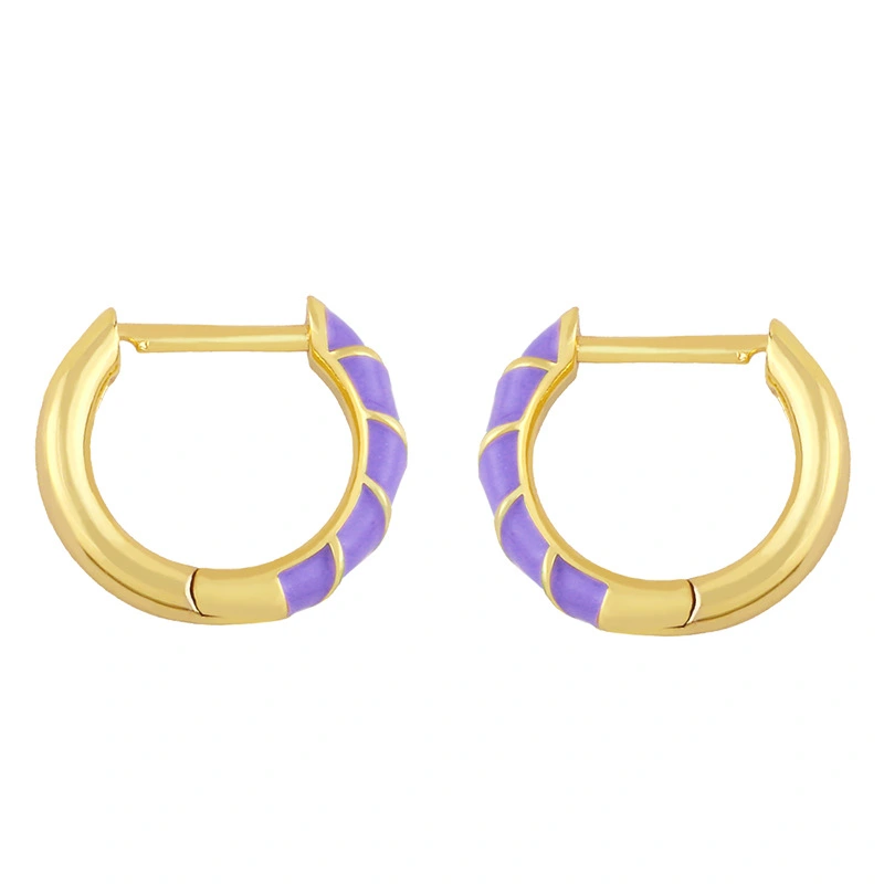 Clearance color oil drop earrings cold style geometric small ear ring ear buckle European and American jewelry accessories erx89