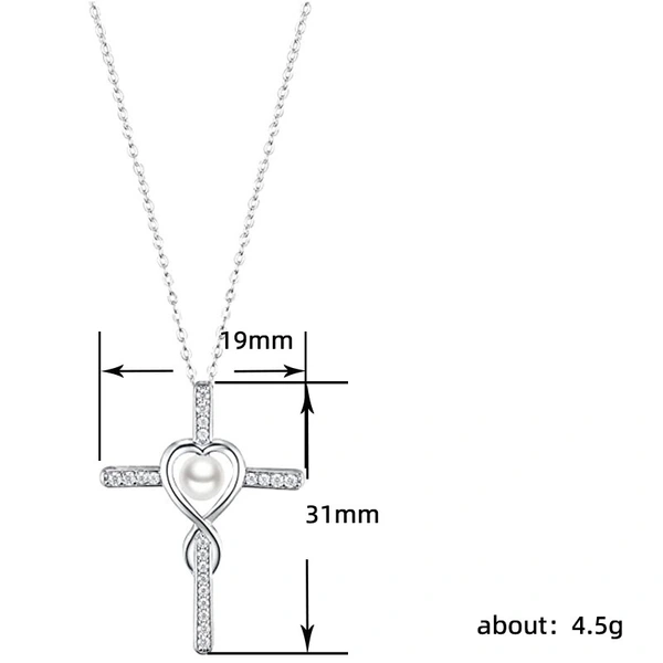 Creative hollow surround heart necklace imitation pearl high-end light luxury new jewelry manufacturer source