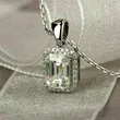 European and American new style rectangular Radiant fashion OL cut crystal necklace engagement jewelry