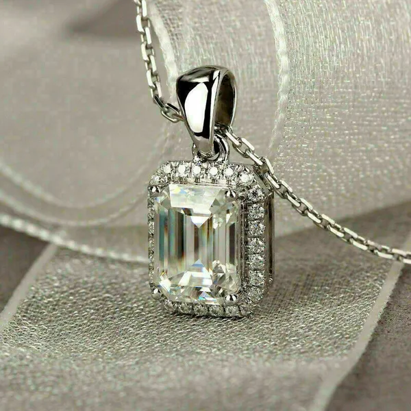 European and American new style rectangular Radiant fashion OL cut crystal necklace engagement jewelry