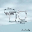 Dragonfly animal earrings for women, small and cute earrings for daily wear, trendy and popular European and Korean fashion earrings