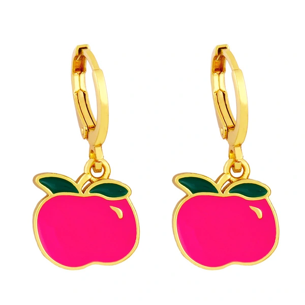 Clearance new fruit earrings apple earrings cute earrings net celebrity girl accessories erx23