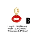 AS jewelry hot selling copper plated real gold diy lips mushroom rose oil drop pendant bracelet brn27