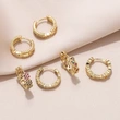 Hot selling colorful zircon earrings temperament versatile gold-plated earrings female erv26