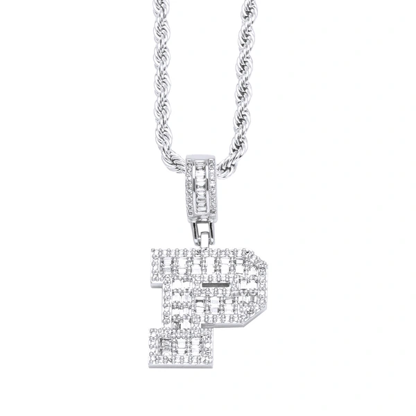 Clearance jewelry hot sale square 26 English letters pendant gold-plated necklace clavicle chain female nkb369