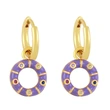 Clearance European and American earrings cute fun colorful geometric circle earrings women's trendy ethnic style earrings ery04