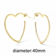 AS jewelry hot selling love heart shaped gold-plated earrings earrings earrings female erz24 earrings