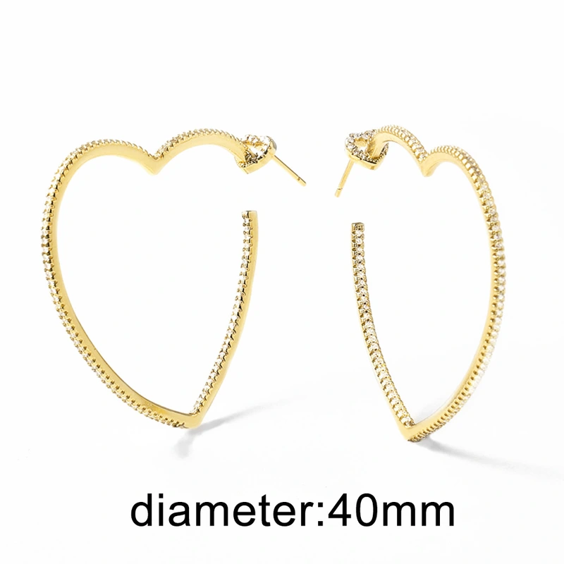 AS jewelry hot selling love heart shaped gold-plated earrings earrings earrings female erz24 earrings