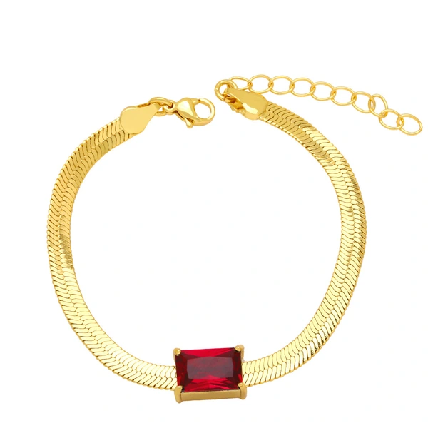 Clearance European and American cold style flat snake bone chain bracelet personality fashion zircon blade chain simple bracelet female brj58