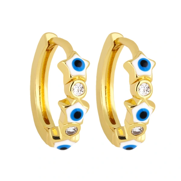 Clearance retro trend star-shaped devil's eye earrings color oil drop earrings versatile design earrings female era125