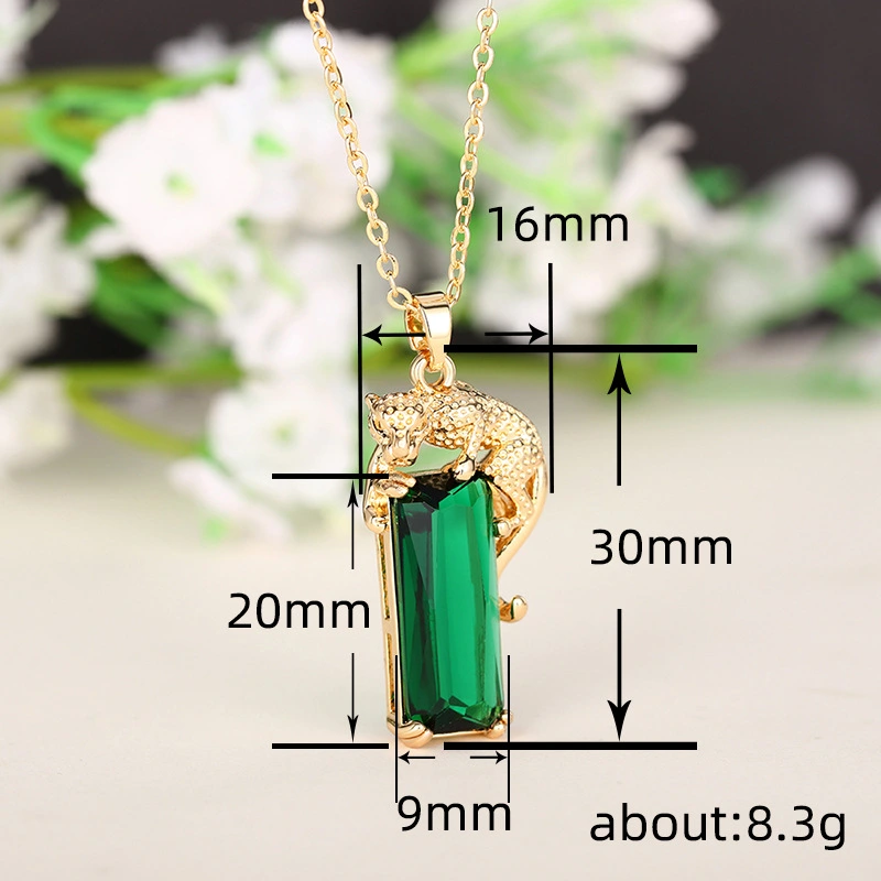  European and American personality fashion hot selling necklace temperament trend cheetah pendant high-end leopard necklace