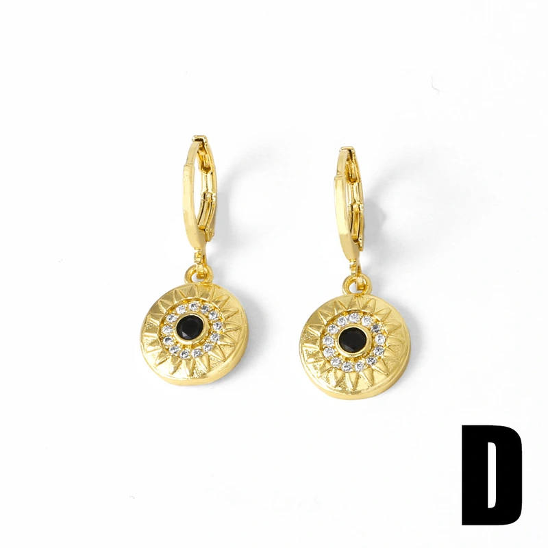 AS jewelry European and American hot devil eye pendant earrings female gold-plated zircon eye earrings era379