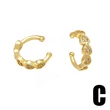 European and American jewelry fashion inlaid zircon no ear piercing ear clip temperament versatile gold-plated heart earrings female era01