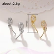 European and American INS style fashion design micro-inlaid diamond earrings for women retro metal gold-plated rose earrings