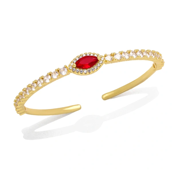 European and American fashion simple temperament personality design hand jewelry niche light luxury zircon open bracelet female brj72