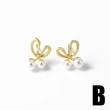 AS jewelry niche design pearl heart flower earrings women's gold-plated earrings ert07