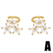 European and American jewelry style pearl earrings for women light luxury high-end inlaid zircon gold-plated flower ear clip erz11
