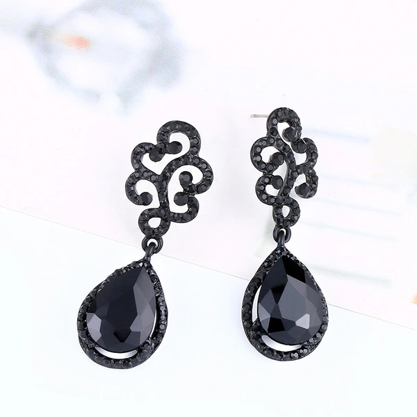 AS jewelry inlaid crystal water drop bridal earrings female simple fashion earring accessories erj07