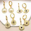 AS jewelry European and American hot devil eye pendant earrings female gold-plated zircon eye earrings era379