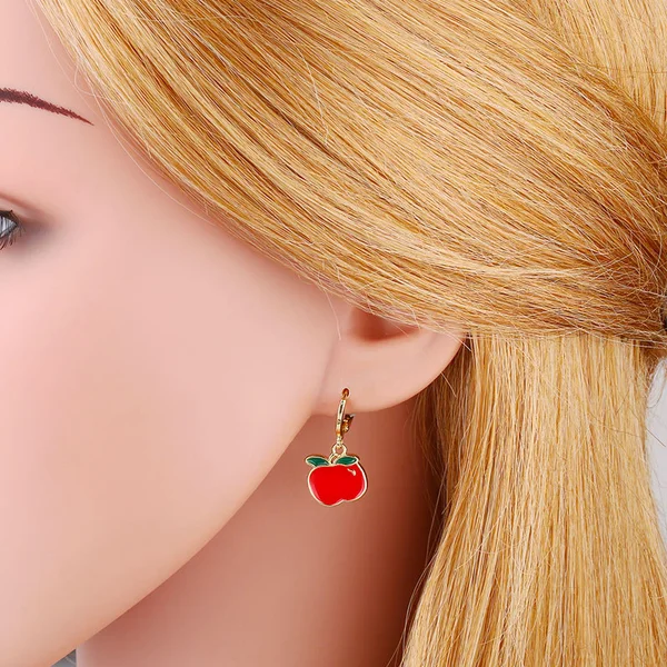Clearance new fruit earrings apple earrings cute earrings net celebrity girl accessories erx23