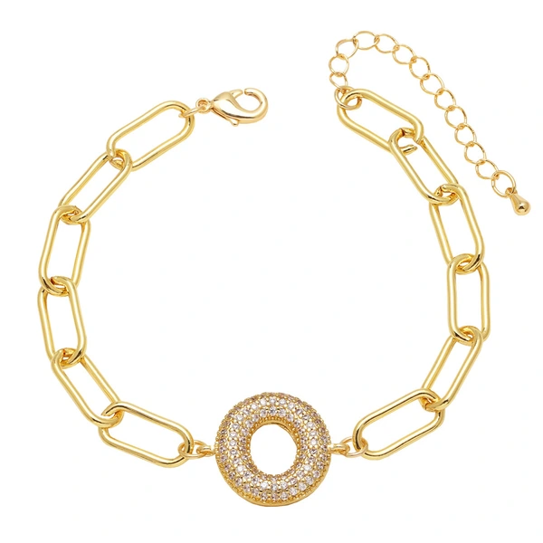 AS jewelry European and American hot-selling copper plated 18k gold zircon 26 English letters love bracelet jewelry brh51