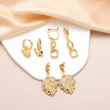 AS jewelry Europe and the United States hot selling leaf heart earrings female electroplated real gold high-end earrings earrings era390