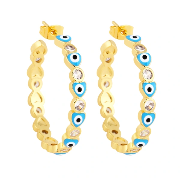 European and American cold style devil eye earrings personality color oil drop love eye earrings earrings era187