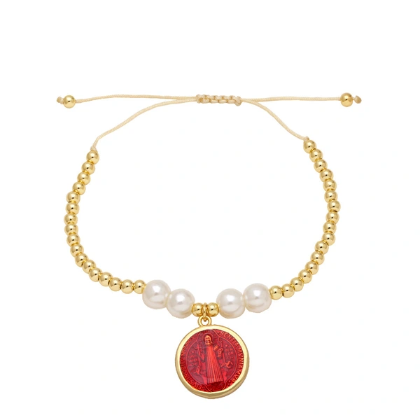 AS jewelry pearl color Madonna pendant bracelet female copper plated 18k gold bracelet hand jewelry brh37