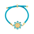 Hot selling fashion Madonna flower braided bracelet women inlaid with colored zircon accessories bracelet bra63
