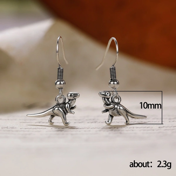  Personalized funny dinosaur shape earrings, temperament niche design earrings, trendy animal women's earrings