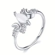  European and American ring women's moon horse eye exquisite ring sweet lady niche style jewelry
