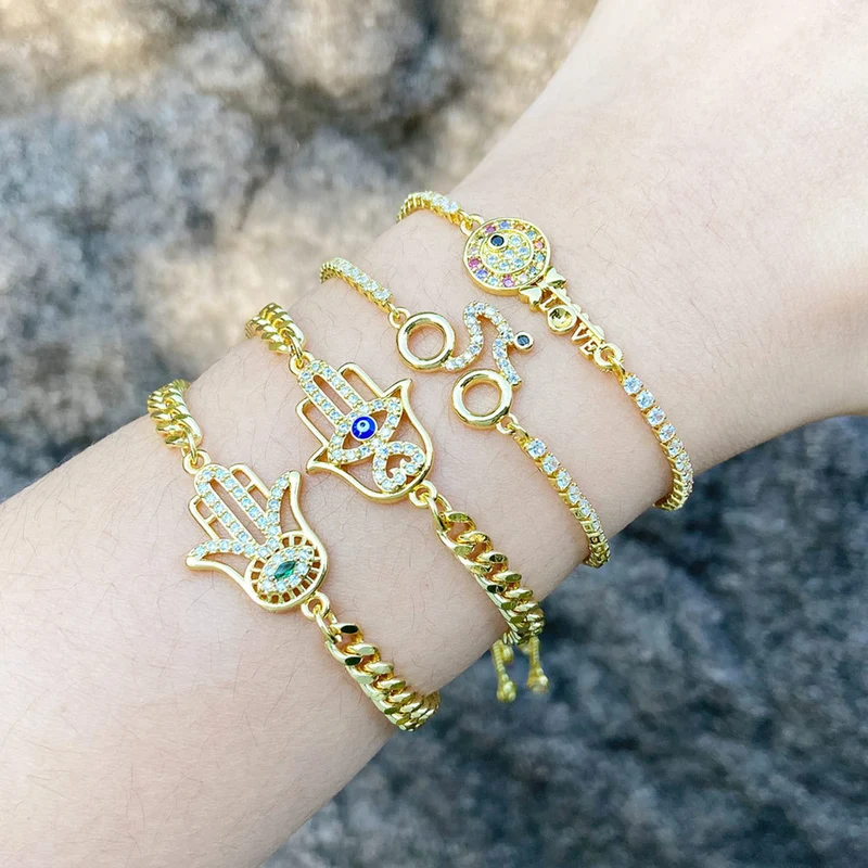 Clearance hot sale personality palm devil eye bracelet European and American fashion cycling bracelet brm02