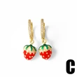 AS jewelry Europe and the United States hot selling fruit strawberry dragon fruit oil drop gold-plated pendant earrings earrings female ery98