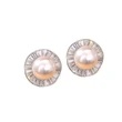 New style gentle small fragrance style earrings for women high-end temperament irregular round earrings imitation pearl earrings