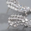 High-quality earrings angel wings AAA zircon ear clips exquisite shape women's earrings