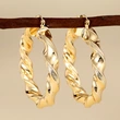 Spiral metal electroplated gold earrings for women, niche design, high-end style earrings, Asian sweet and cool accessories