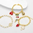 AS jewelry mushroom cherry gold-plated pendant bracelet hand jewelry bracelet brk43 bracelet
